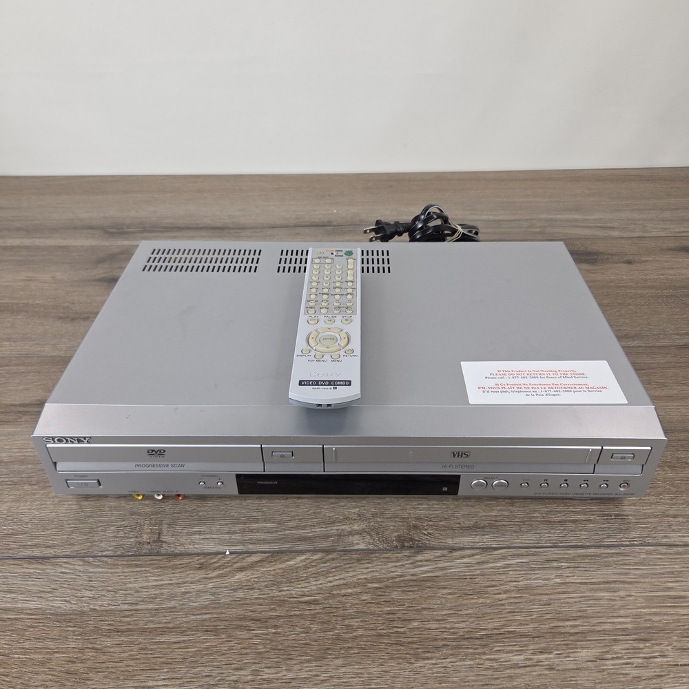 Sony SLV-D370P DVD Player VCR Cassette Recorder w/ Remote Tested Working